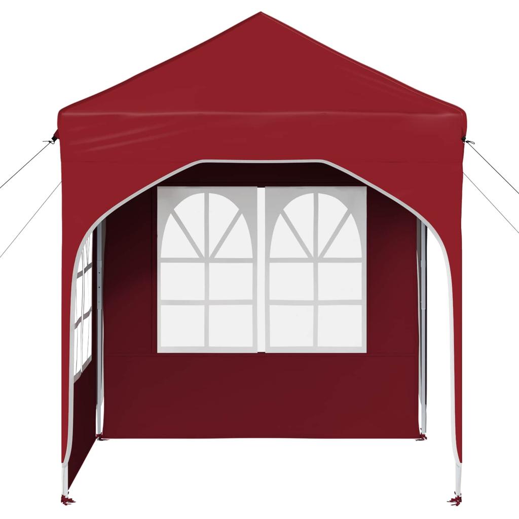 Pop Up Party Tent 192 X 192 X 245 Cm Burgundy Red