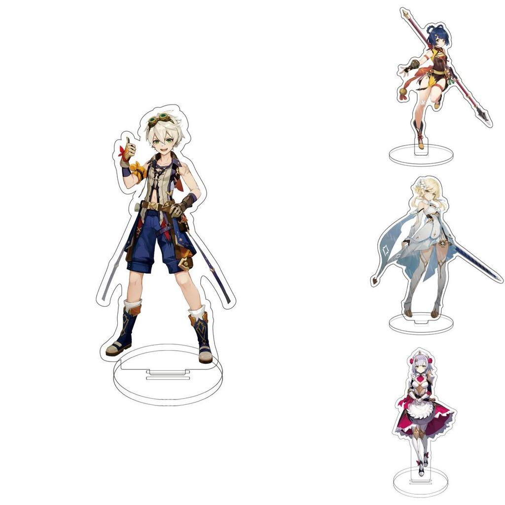 Genshin Impact Barbatos Keqing Barbara Hutao Acrylic Figure Stand Ideal For Decor