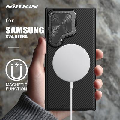 Nillkin For Samsung Galaxy S24 Ultra Case CamShield Prop Magnetic with Stand Camera Case Lens Cover Phone Case