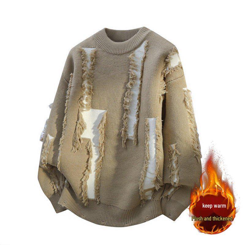 Suéter de punto suelto para hombre - Nuevo Otoño/Invierno 2025 Estilo de cuello redondo