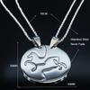 2PCS Horse Stainless Steel Chain Necklace for Women Men Horses Accessories Couple Love Necklace Jewelry Equestrian Gift