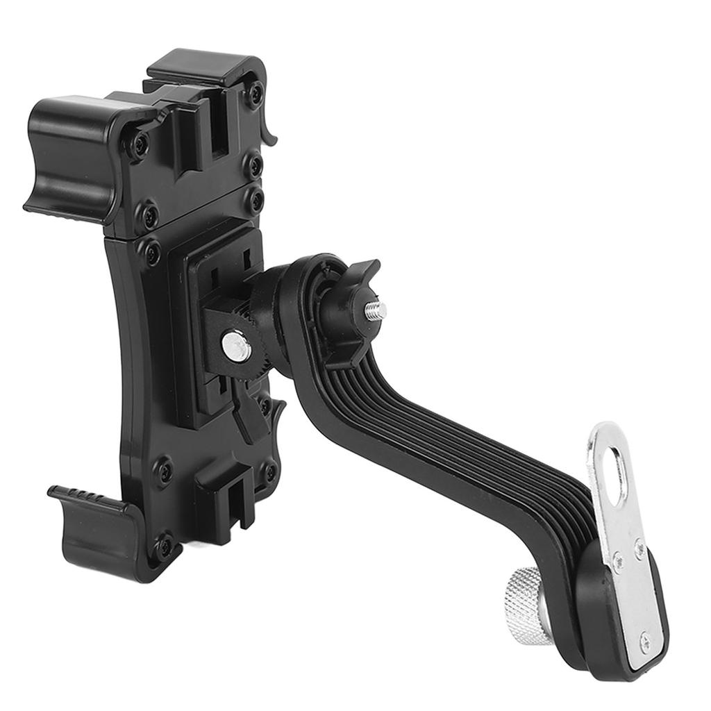 Motorcycle Navigation Phone Bracket with Charging Cable Black Universal Navigation Motorcycle Phone Mount for Motorbike