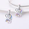 925 Silver Charms Beads Temperature Change Color Elephant Chameleon Butterfly Charms Fine DIY Jewelry Gifts
