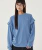 COVERNAT WOMAN Shirred Sweatshirt Dusty Blue