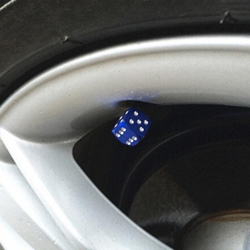 5 ks Zlaté kostky Kolo Auto Nákladní auto Pneumatika Kola Dřík vzduchového ventilu Prachové krytky