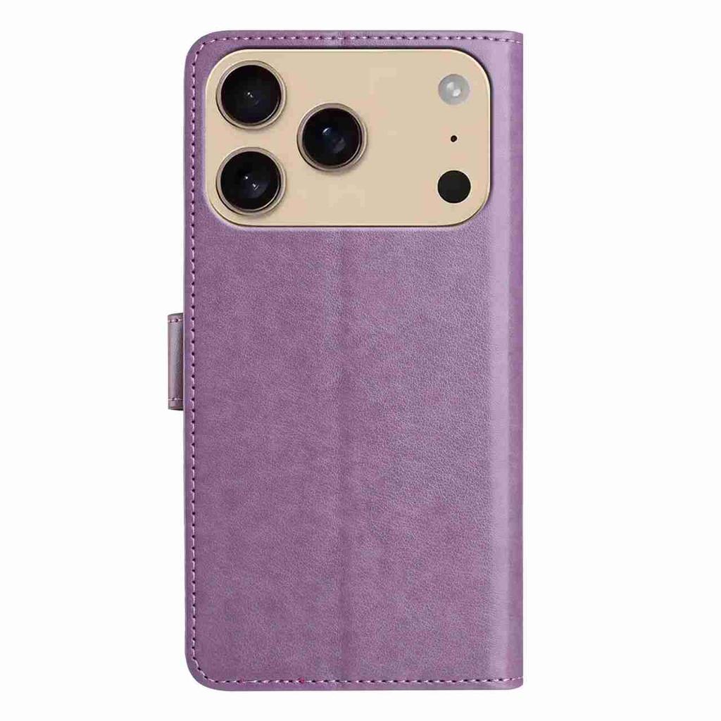 For iPhone 17 Pro Wallet Phone Case Stand PU Leather Folio Flip Cover with 8 Card Slot