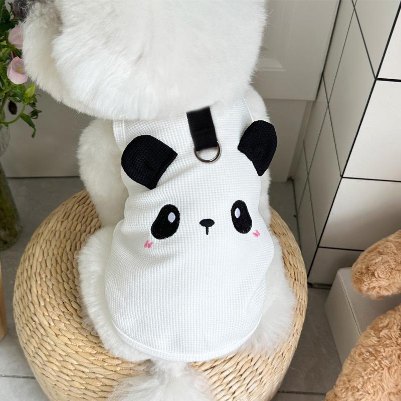 

Cute Pet Vest Breathable Waffle Knit Soft And Comfortable With Traction Buckle Suitable For Spring/Summer Dog And Cat Vest S білий