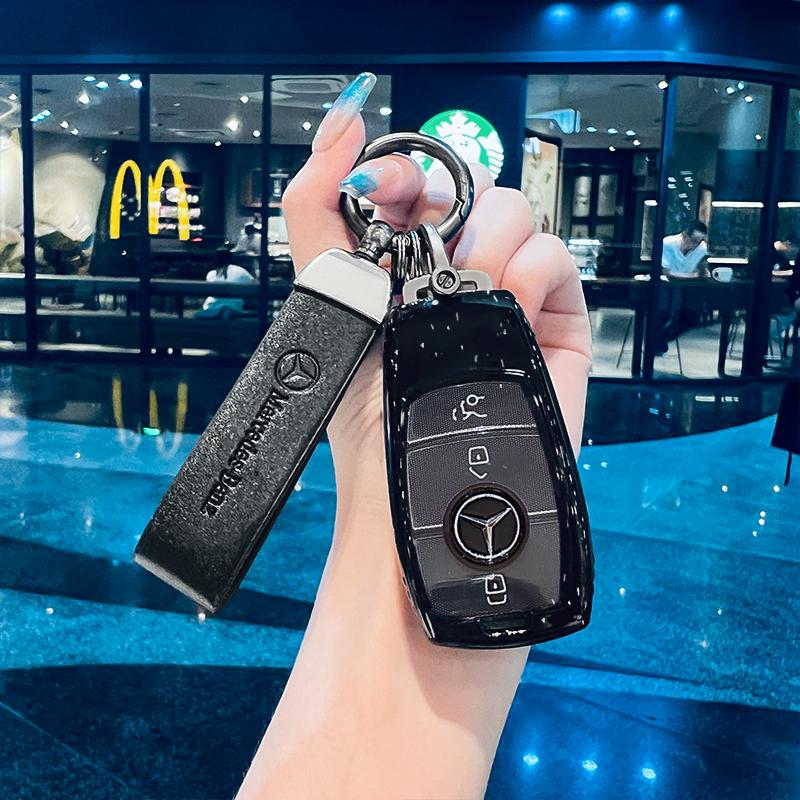 RPO5   Car Zinc Alloy Key Case Bag Metal Key Shell For Mercedes-Benz AMG C-Class S-Class GLC EQE EQS W223 X254 V297 V295 W206 S206 X206