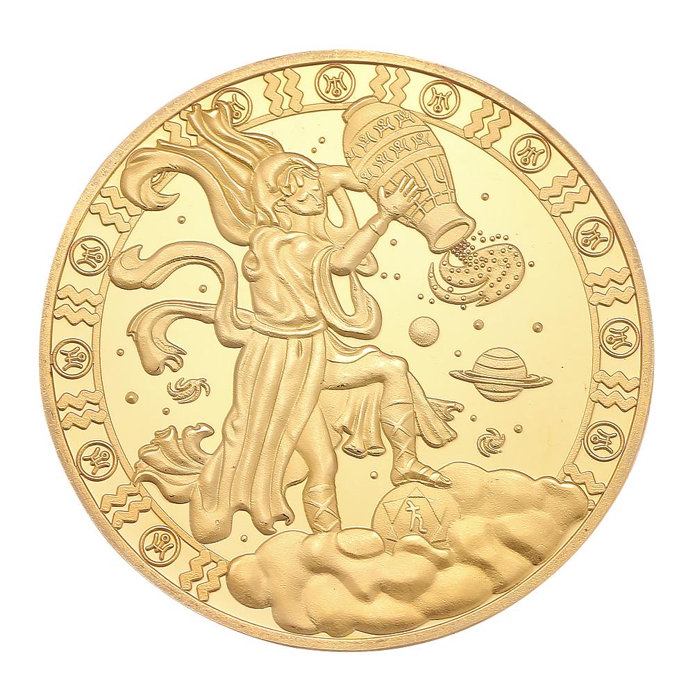 Gold Plated Physical Coin Limited Editions Exquisite Commemorative Medal Precious Metal Finish Zodiac Coins for Friends Family