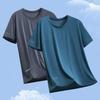 Men's Plus Size Quick Dry T-Shirt, Mesh Breathable High Elastic Short Sleeve Sport Tee (XL-5XL)