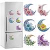 6 Pcs Full Drill Fridge Magnets Sticker Car Butterfly Dragonfly Diamond Painting Magnets Refrigerator for DIY Crafts Party Gift