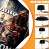 Custom Name Personalized Football Print Umbrella, Auto Open Close, 8‑Rib Sturdy Frame, Commute Camping Hiking Use, Birthday Gift