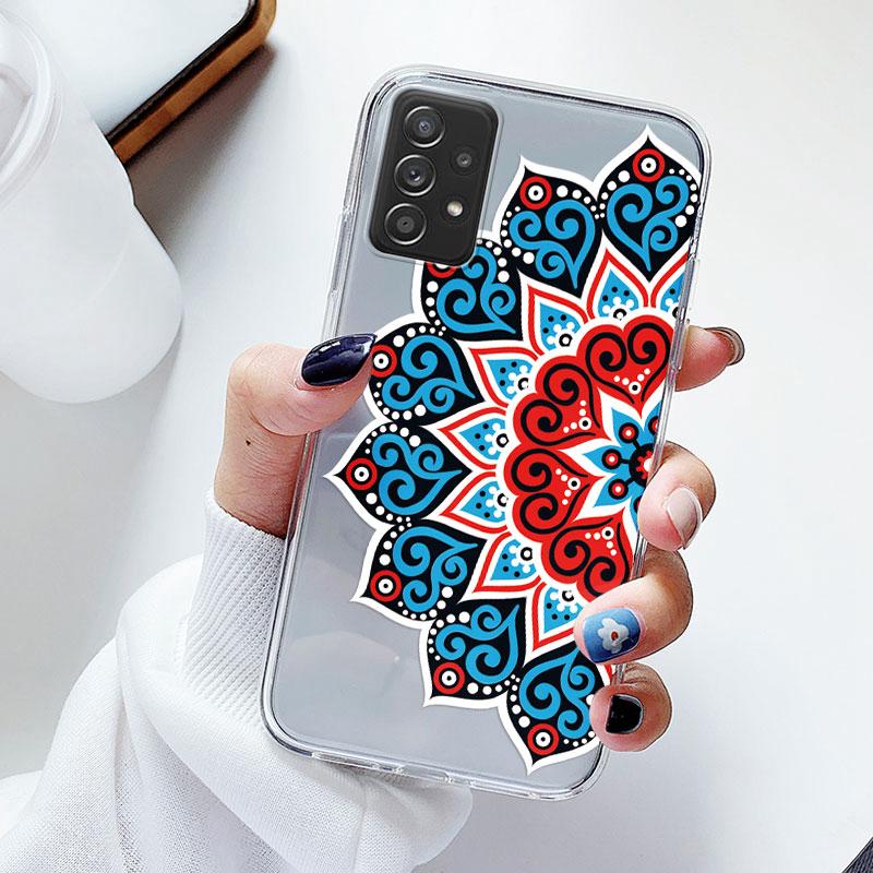 Phone Case For Samsung A52s A52 Floral Silicon Cover For Samsung Galaxy A52 Fundas Coque Transparent Soft Capas Flower TPU