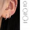 3Pair Stainless Steel Minimalist Huggie Hoop Earrings for Women Gold Color Tiny Round Circle 8/10/12mm Punk Unisex Rock Earring