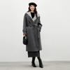Qiushui Yiren Women's Double-Faced Wool Hooded Commuter Coat
