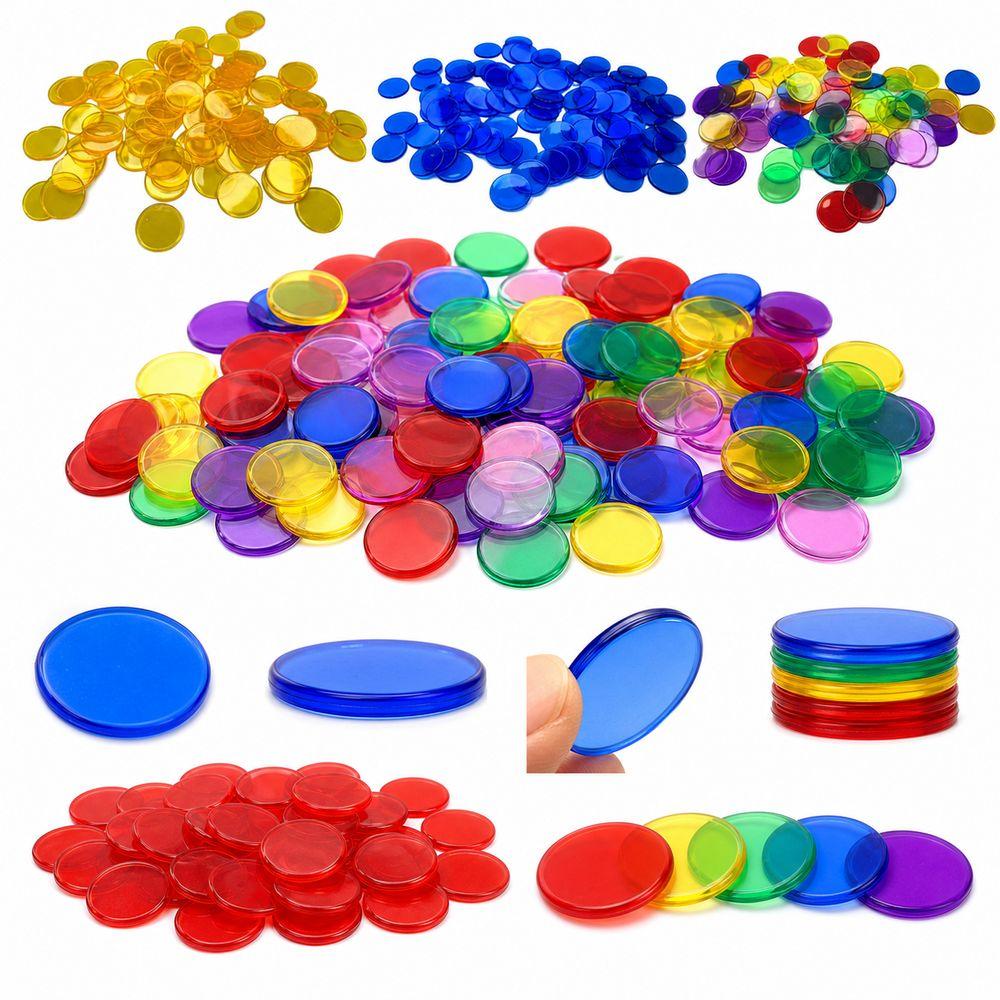100Pcs Colorful Counting Chips 25mm Counting Tokens New Math Manipulatives Sorting Activities