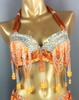 Women Beading Sequins Samba Carnival Belly Dancing Bra Top for Halloween Dance EDC Rave Outfit Night Party Stage Performance