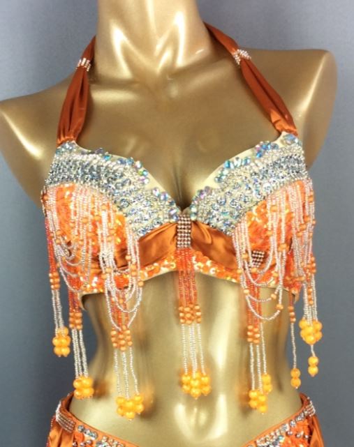 Women Beading Sequins Samba Carnival Belly Dancing Bra Top for Halloween Dance EDC Rave Outfit Night Party Stage Performance