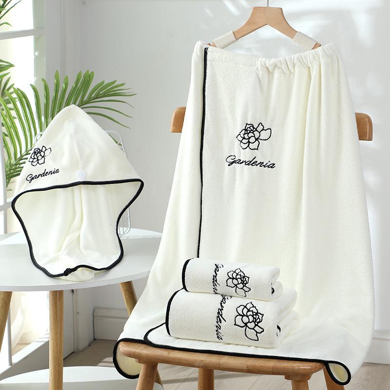 

Коралловый флис мягкий и впитывающий, быстросохнущий, полотенце гардения, шапочка для сушки волос, женский домашний халат можно носить как юбку для ванны towel 35 * 75cm