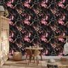 Marble Black and Burgundy Wallpaper for Living Room and Bedroom 50x1000