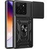 Case for Xiaomi 14t - Black Shockproof Bumper with 360° Ring Stand