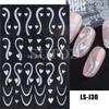 Winter Christmas Nail Stickers: Gold & Silver Glitter, Trees, Reindeer, Snowflakes