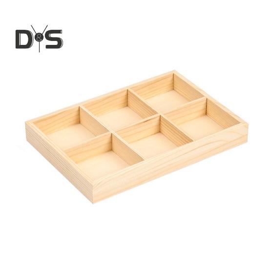 Aufbewahrungskoffer für Pinsel, glatte Kanten, gratfrei, großes Fassungsvermögen, mehrere Fächer, rechteckige Aufbewahrungsbox aus Holz