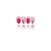 24 Stück Kurze Press-On-Nägel mit Herz- und Flammen-Designs Acryl-Fingernägel für Damen und Mädchen Einfach anzubringen und zu entfernen