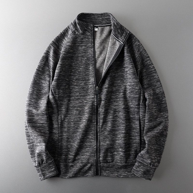 Sweater Spring and Autumn Export Original Single Sports Zipper Cardigan Dark gray M