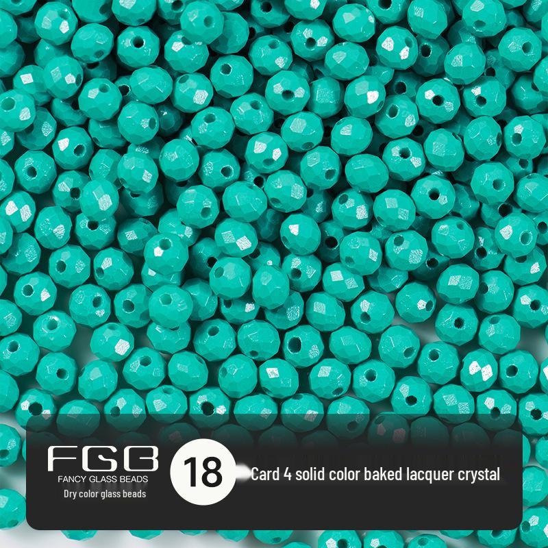 

FGB 4 мм Однотонные Граненые Стеклянные Бусины, Кристальная Огранка для DIY Ювелирных Изделий 30g (~430 beads)