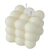 Rubik's Cube Aromatherapy Candle - Soy Wax White Geometric Ornament & Home Decor Candle