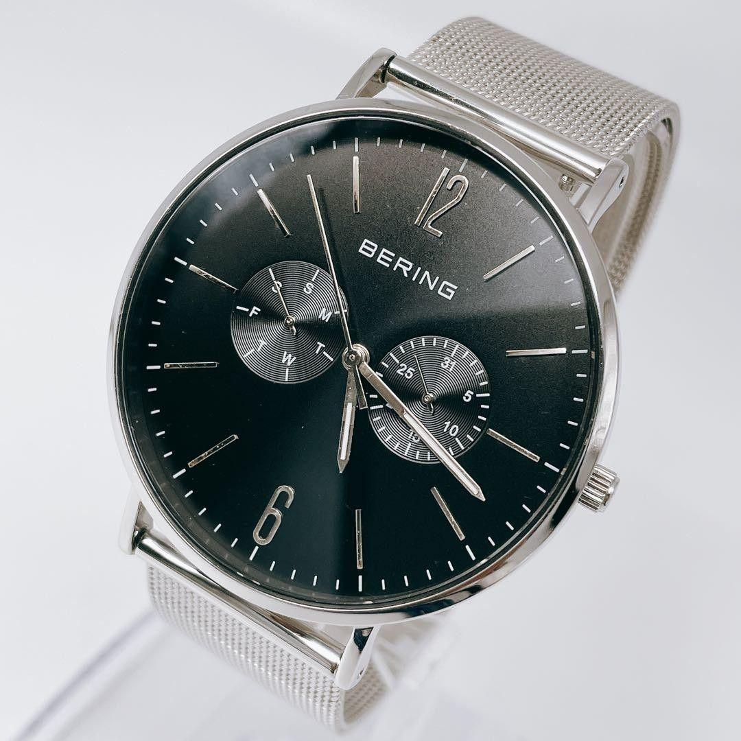 Used New battery/operating BERING Watch Quartz Vintage Retro Men s Bering Quartz Mesh Belt