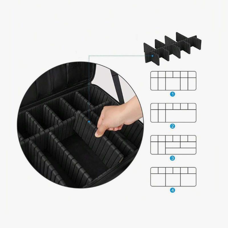 Cosmetic Organizer Case Roomy Cosmetic Bag with Compartments