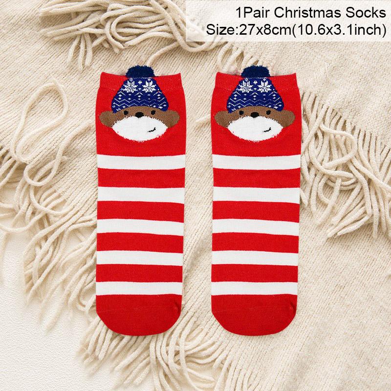 Ornements Chaussettes de Noël Dessin Animé Décorations Joyeux Noël Pour la Maison Cadeaux de Noël Noël Navidad Fournitures Bonne Année