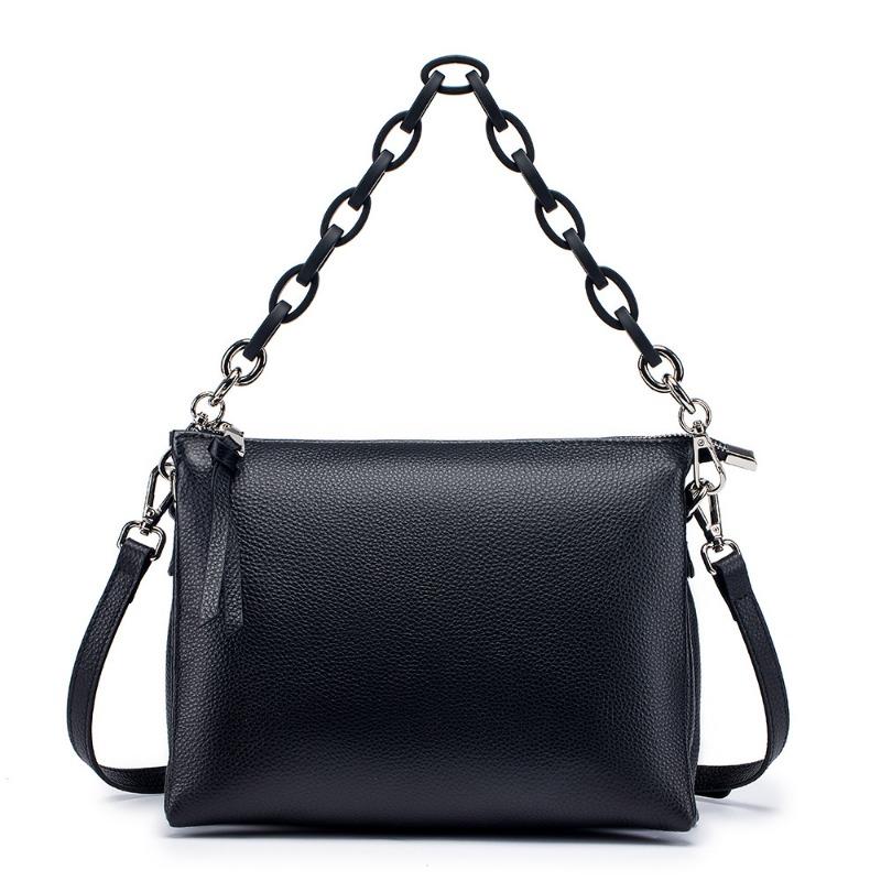 Genuine Leather Women's Bag Large Capacity Single Shoulder Crossbody Bag Top Layer Cowhide Leather Women's Premium Exquisite Handbag