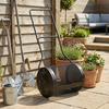 Compost Spreader, 20" Peat Moss Spreader with Detachable U-Shaped Handle and Metal Mesh Basket