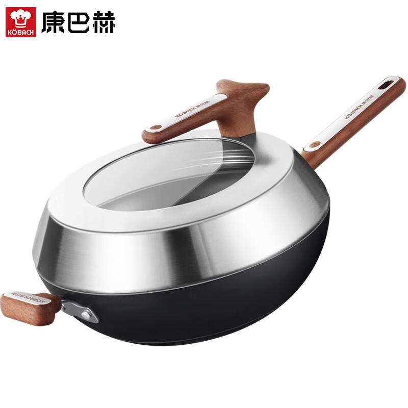 KOBACH 34cm True Rust-Proof Cast Iron Wok