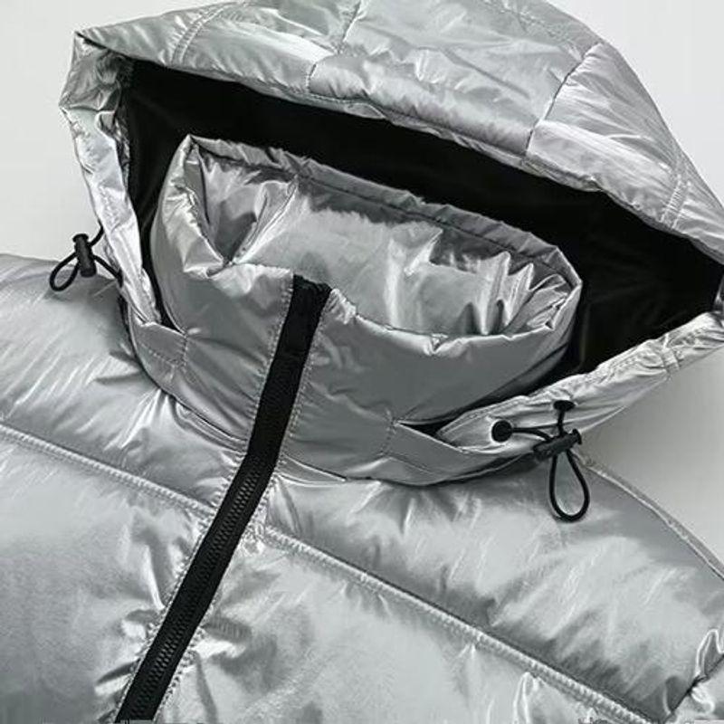 Kaslead New Arrival Women's Clothing Fashion Style Stylish Simple and Versatile Metal Series Cotton Coat Jacket 3046204