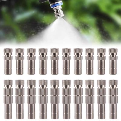 30Pcs 8mm Low Pressure Misting Nozzle 0.2-0.6mm Sprayer Irrigation Cooling Humidification Dust-Removal Nebulizer Aeroponics Tool