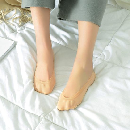 Women Low Cut Solid Color Invisible Trainer Ballerina Footsies Soft Boat Socks