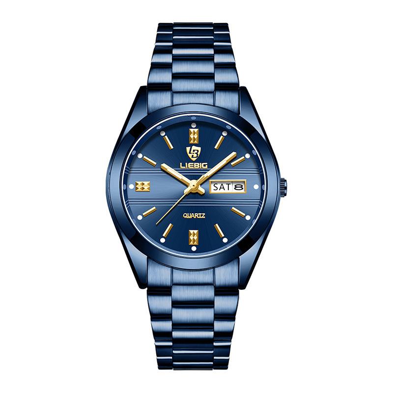Local Gold Men's and Women's Quartz Watches, Business Steel Band Watches, Waterproof Watches, Couples' Watches