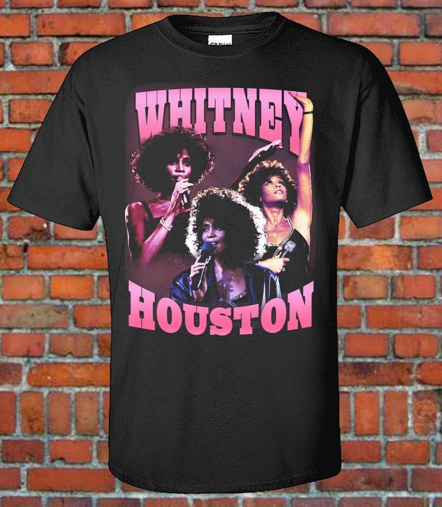 Whitney Houston 90s Style Bootleg Rap Tee 90s R & B American Singer Unisex T-Shirt S