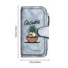 Cool Skull Plant Print Long Wallet Practical Multi Slot Casual Daily Handy Purse