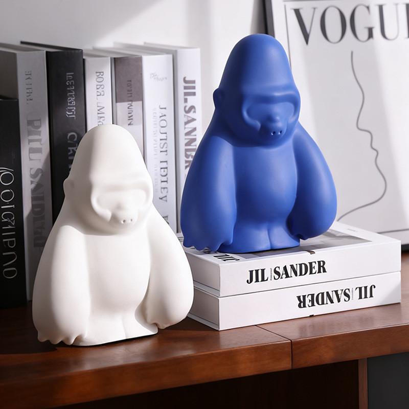 Modern Art Gorilla Figurine For Home Decor And Childrens Room Display