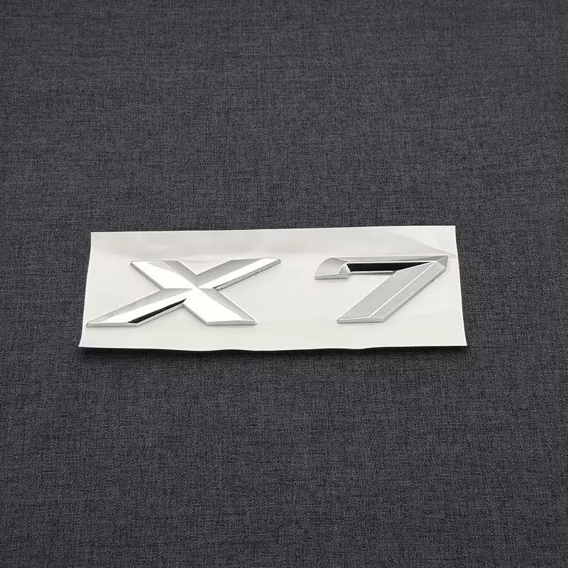 3D ABS Schwarz Chrom Auto Buchstaben Heckklappe Emblem X1 X2 X3 X4 X5 X6 X7 Logo Aufkleber Schriftzug Zubehör