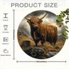 Vintage Highland Cow Metal Wall Art Retro Aluminum Plaque Home Decor 7.87 Inch