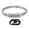 Smart Bracelet Steel Wristband Multi Motion Modes Call Reminder Waterproofing Magnetic Smart Bracelet Activity Fitness