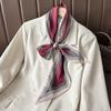 Fashion Plants Print Silk Scarf Skinny Ribbon Hairbands Women Neck Kerchief Foulard Soft Hair Bands Scarves Bag Handle Ribbon