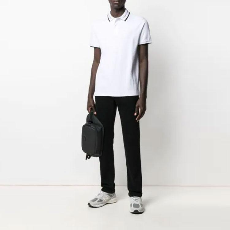 Emporio Armani Ss21 Casual Collar Short Sleeve Polo Shirt Men tops White 3K1FA4-1JPTZ-0169