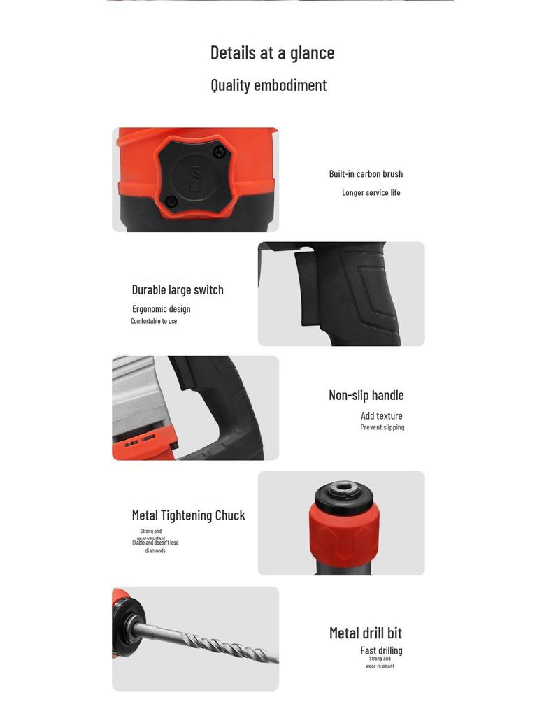 Multifunctional 3-in-1 Electric Drill: Lightweight Hammer & Impact Dual-Use